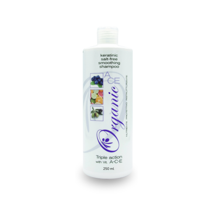 Organic keratiinia sisältävä siloittava shampoo 250ml